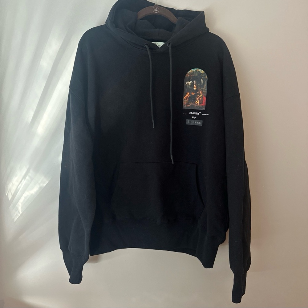 OFF-WHITE X LOUVRE Special Edition Men’s Hoodie L Virgin Of The Rocks RARE